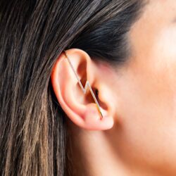 Thora Lightning Bolt Dangle Earrings-G - Image 2