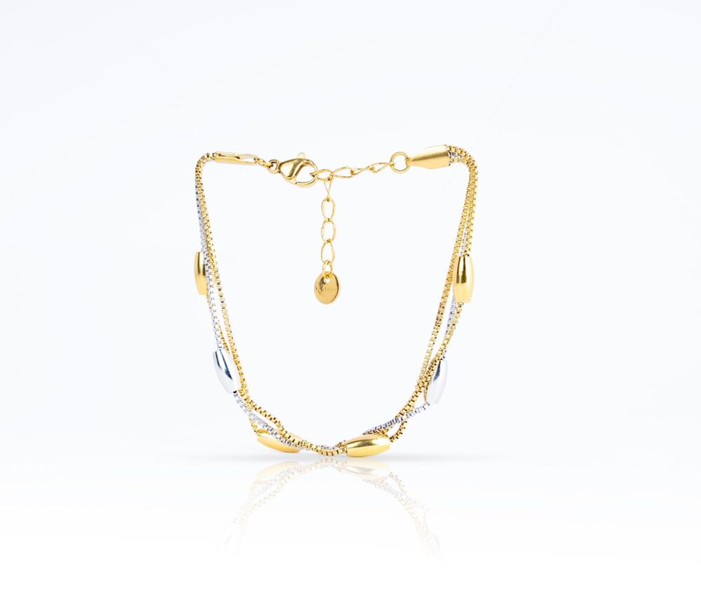 Lila Two-Tone Beaded Bracelet