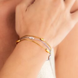 Lila Two-Tone Beaded Bracelet - Image 3