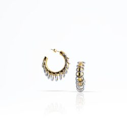 Leda Two-Tone Earrings - Image 2