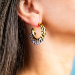 Leda Two-Tone Earrings - Image 3