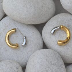 Luna Two-tone Earrings - Image 4