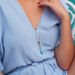 Aqua Drop Necklace - Image 3
